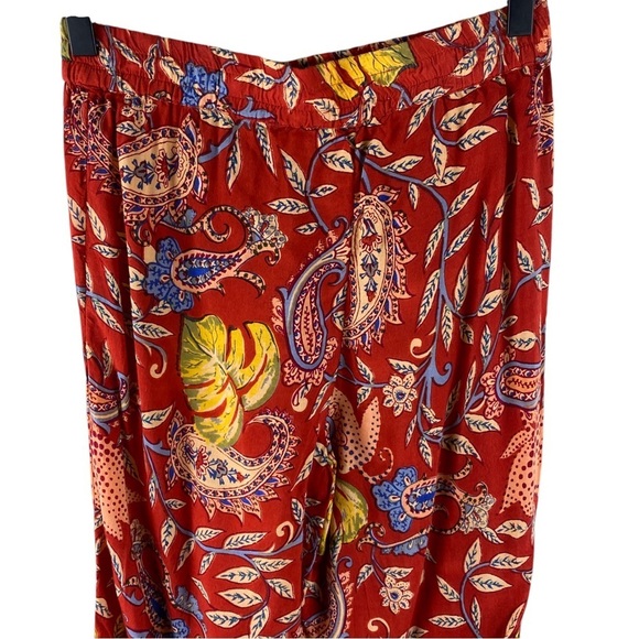Anthropologie Sonrisa Paisley Pants Red Size XS - Picture 4 of 9